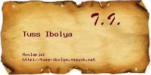 Tuss Ibolya névjegykártya