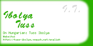 ibolya tuss business card